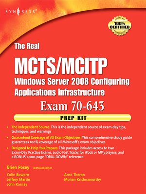 cover image of The Real MCTS/MCITP Exam 70-643 Prep Kit